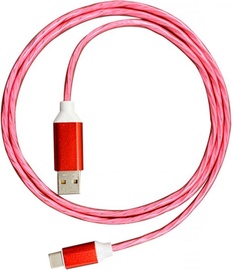 Kabelis Platinet USB - USB-C USB, USB-C, 1 m, raudona