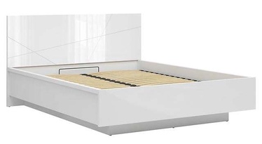 Кровать двухместная Forn, 160 x 200 cm, белый, без матраса, с решеткой