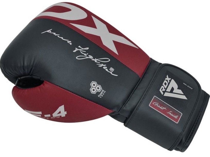 Боксерские перчатки RDX F4 BGR-F4MU-12OZ, красный/темно-синий, 12 oz