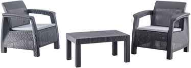 Välimööbli komplekt Vivere, must/hall, 2 istekohta
