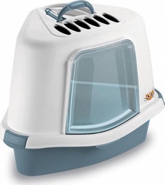 Кошачий туалет Stefanplast Sprint Corner Plus MS_15775, синий, закрытый, 400 x 560 x 400 мм