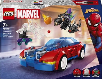 Konstruktor LEGO® Super Heroes Spider-Mani võidusõiduauto ja Venom Green Goblin 76279