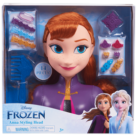 Frizētavas komplekts Frozen Anna Styling Head 32811F, daudzkrāsaina
