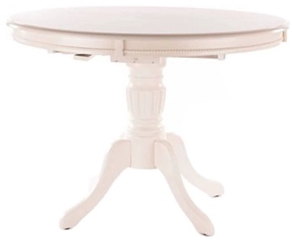 Pusdienu galds izvelkams Olivia, bēša, 106 - 141 cm x 106 cm x 76 cm