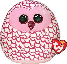 Mīkstā rotaļlieta TY Boo Pinky, balta/rozā, 20 cm