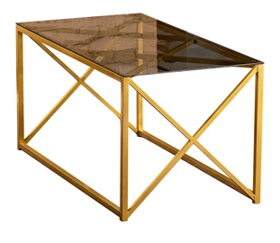 Kafijas galdiņš Kalune Design Geise, zelta, 1200 mm x 500 mm x 450 mm