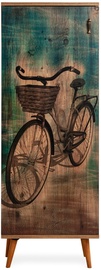 Skapis Kalune Design Just Home Bike, zila/koka, 38 cm x 48 cm x 149 cm