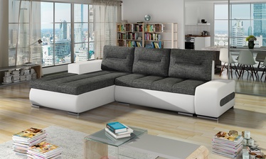 Stūra dīvāns Ottavio Sawana 05, Soft 17, balta/pelēka, kreisais, 180 x 275 cm x 85 cm