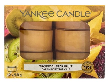 Svece tējas sveces Yankee Candle Tropical Starfruit, 4 - 6 h, 117.6 g, 12 gab.