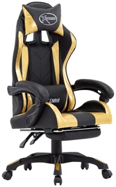 Mänguri tool VLX Racing Chair with Footrest, kuldne/must