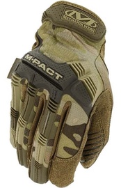 Darba cimdi pirkstaiņi Mechanix Wear M-Pact 78, pieaugušajiem, ādas imitācija, zaļa, XL