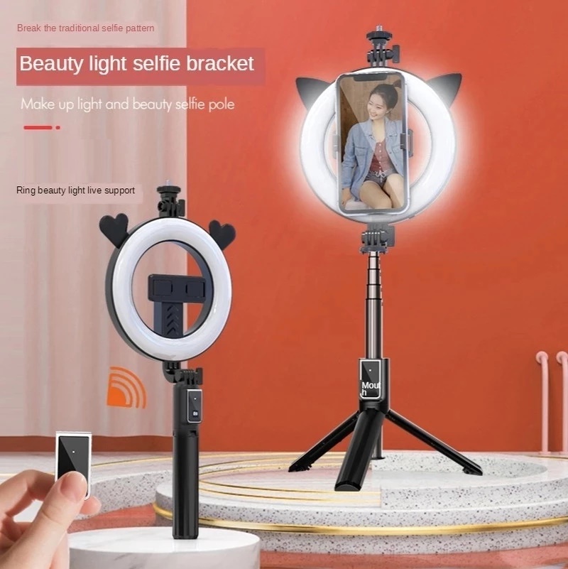 CP X3 LED 16cm Заряжаемая Selfie Лампа с BT Пультом & Ручкой + Напольным штативом 20-90cm + Держатель телефона