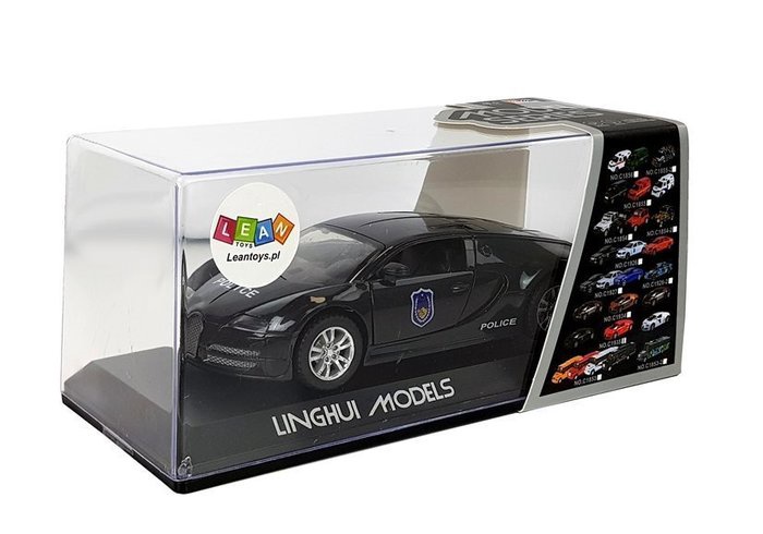 Rotaļlietu policijas automašīna Lean Toys, melna
