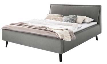 Кровать двухместная Frieda, 160 x 200 cm, черный/светло-серый