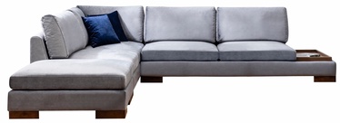 Stūra dīvāns Kalune Design Tulip With Pouf, tumši pelēka, kreisais, 313 x 193 cm x 80 cm