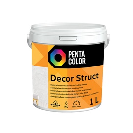 Дисперсионные структурные краски Pentacolor Decor, белый, 1 л