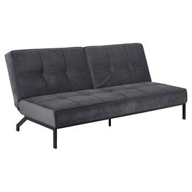 Dīvāns Parron, melna/tumši pelēka, 198 x 95 x 87 cm