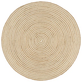 Ковер VLX Handmade Jute 133717, коричневый/белый, 120 см x 120 см