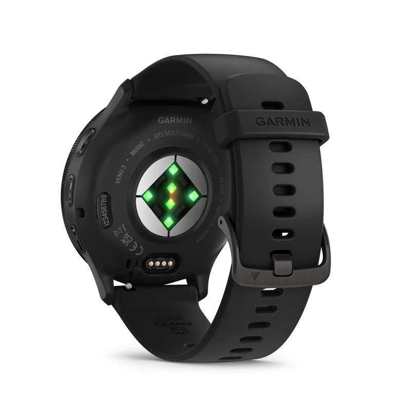Viedais pulkstenis Garmin Venu 3 010-02784-01, melna