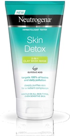 Sejas tīrīšanas līdzeklis Neutrogena Skin Detox 2-In-1 Clay/Wash Mask, 150 ml