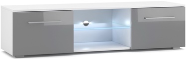 TV-laud Moon, valge/hall, 140 cm x 40 cm x 36 cm