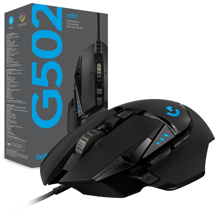 Mänguri hiir Logitech G502 Hero, must