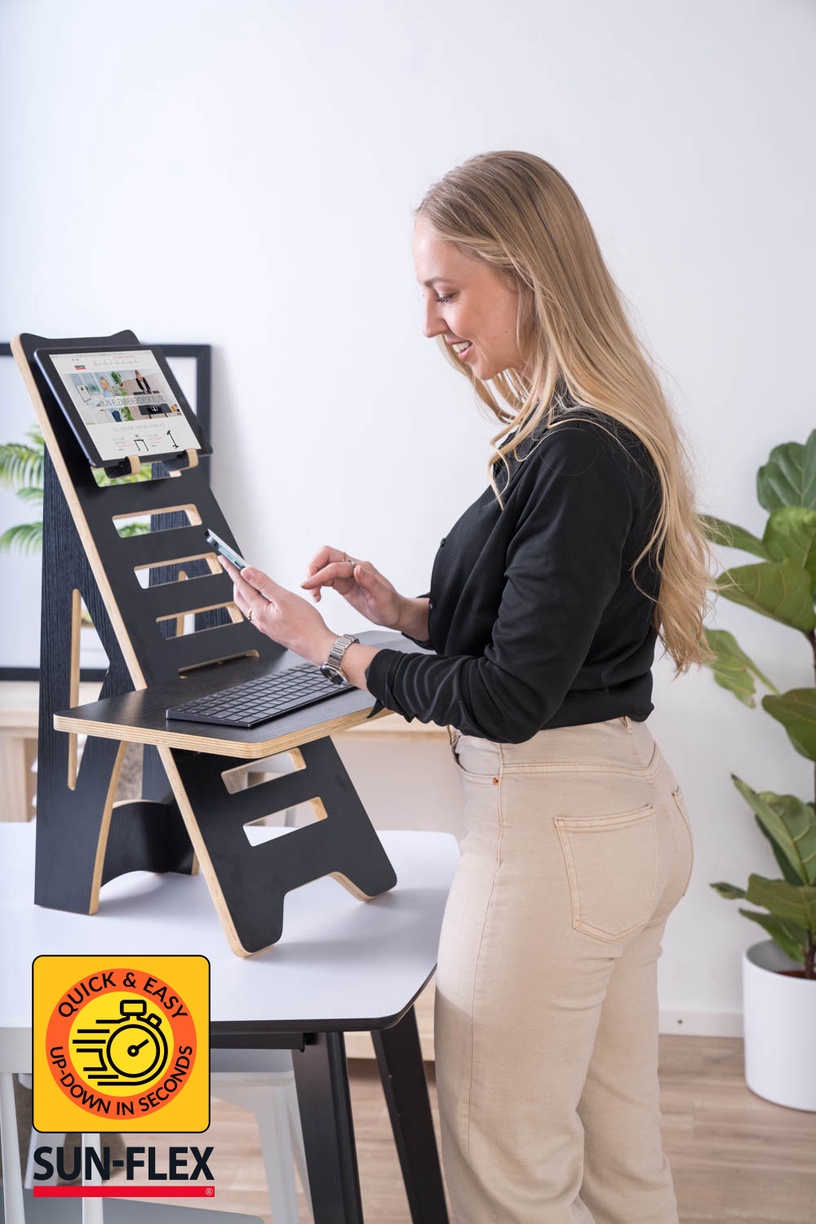 Письменный cтол регулируемая высота Sun-Flex EasyDesk Rise, черный