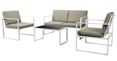 Välimööbli komplekt VLX Garden Lounge Set 42863, valge, 4 istekohta