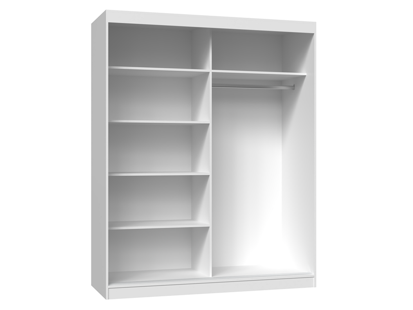 Riidekapp IGA 160, valge, 61 cm x 160 cm x 200 cm