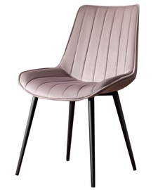 Ēdamistabas krēsls Kalune Design Venus 107BCK1163, matēts, melna/krēmkrāsa, 45 cm x 51 cm x 90 cm, 2 gab.