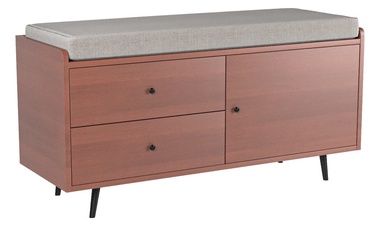 Jalatsikapp Kalune Design Lara, pähklipuu/kreemjasvalge, 120 cm x 45 cm x 65 cm