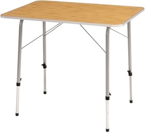 Стол для кемпинга Easy Camp Menton, коричневый/серый, 80 см x 60 см x 50 - 68 см