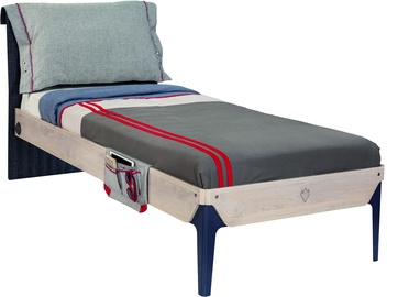 Детская кровать Kalune Design Single Bedstead Trio, синий/коричневый/серый, 214 x 109 см