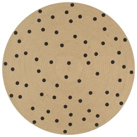Ковер VLX Polka Dot 133686, коричневый/черный, 90 см x 90 см