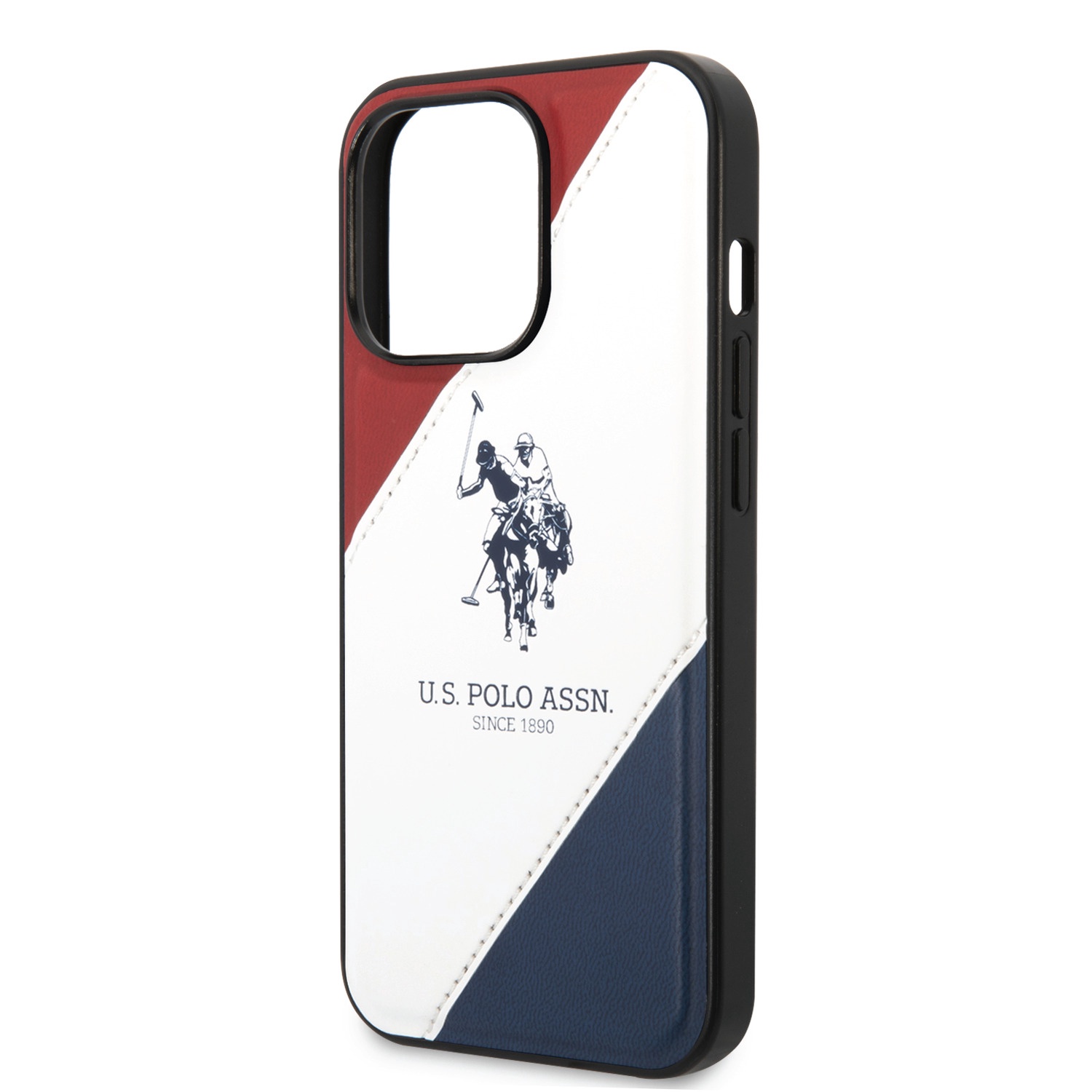 Чехол для телефона U.S. Polo Assn. Double Horse, Apple iPhone 14 Pro,  синий/белый/красный - 1a.lt