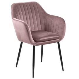 Ēdamistabas krēsls Goedange, rozā, 57 cm x 61 cm x 83 cm