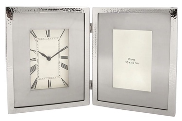 Pulkstenis Kayoom Moments 125, sudraba, tērauds/stikls/kokskaidu plāksnes (mdf), 40 cm x 3 cm