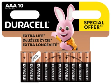 Батарейка Duracell DURB066, AAA, 1.5 В, 10 шт.