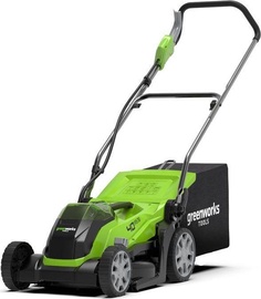 Аккумуляторная газонокосилка Greenworks G40LM35, 35 см