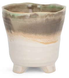 Puķu pods Katia 402301, keramika, 13 cm, Ø 13 cm x 13 cm, bēša/krēmkrāsa