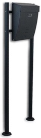 Postkast Bituxx B2M3101, tumehall, 500 mm x 140 mm x 1200 mm