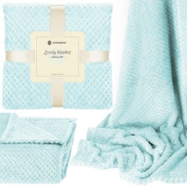 Pledi Springos Lovely Blanket HA7104, gaiši zila, 200 cm x 220 cm
