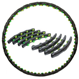 Гимнастический обруч EB FIT Hula Hoop, 980 мм, 1.2 кг, черный/зеленый