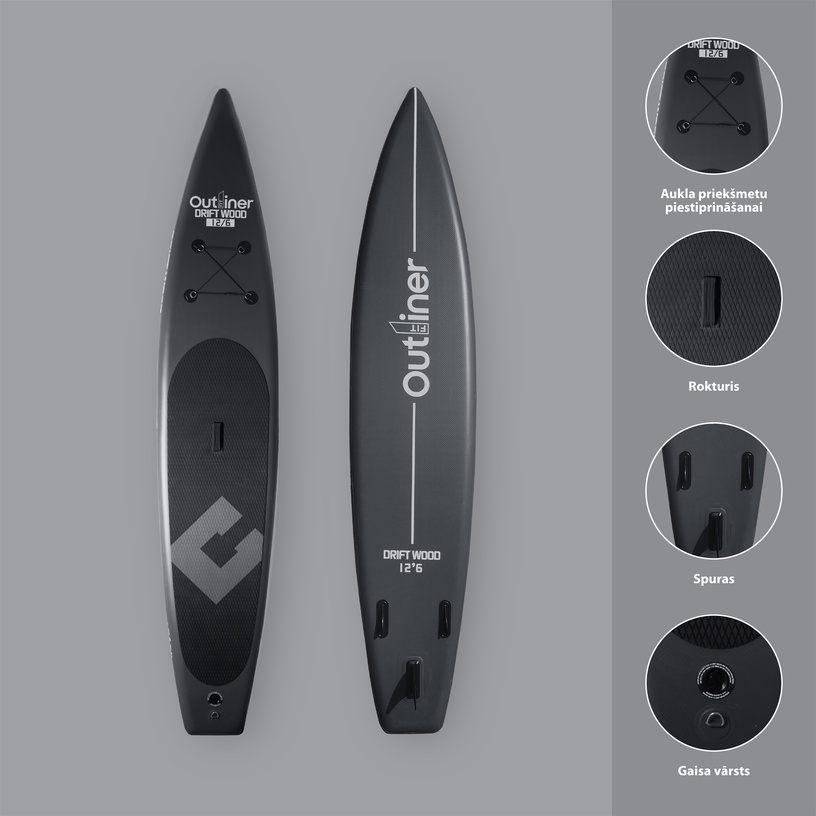 SUP dēlis Outliner Driftwood Racer, 386 cm