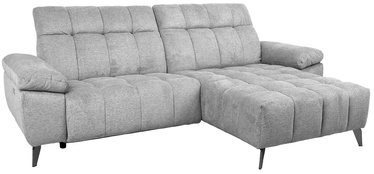 Stūra dīvāns Home4you Luzern, gaiši pelēka, labais, 264 x 160 cm x 85 cm