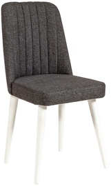 Valgomojo kėdė Kalune Design Stormi 1053 - B 869VEL5266, matinė, balta/antracito, 49 cm x 47 cm x 90 cm