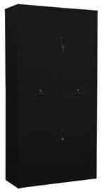 Офисный шкаф VLX 336419, черный, 90 x 40 см x 180 см