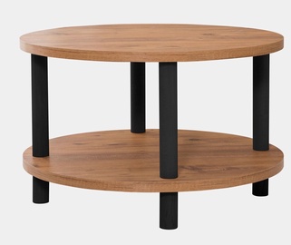 Журнальный столик Kalune Design Roby, сосновый, 70 см x 70 см x 43.7 см