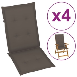 Подушка на стул VLX, коричневый, 1200 мм x 500 мм, 4 шт.