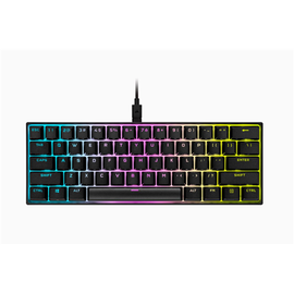 Klaviatūra Corsair K65 RGB Mini EN, juoda